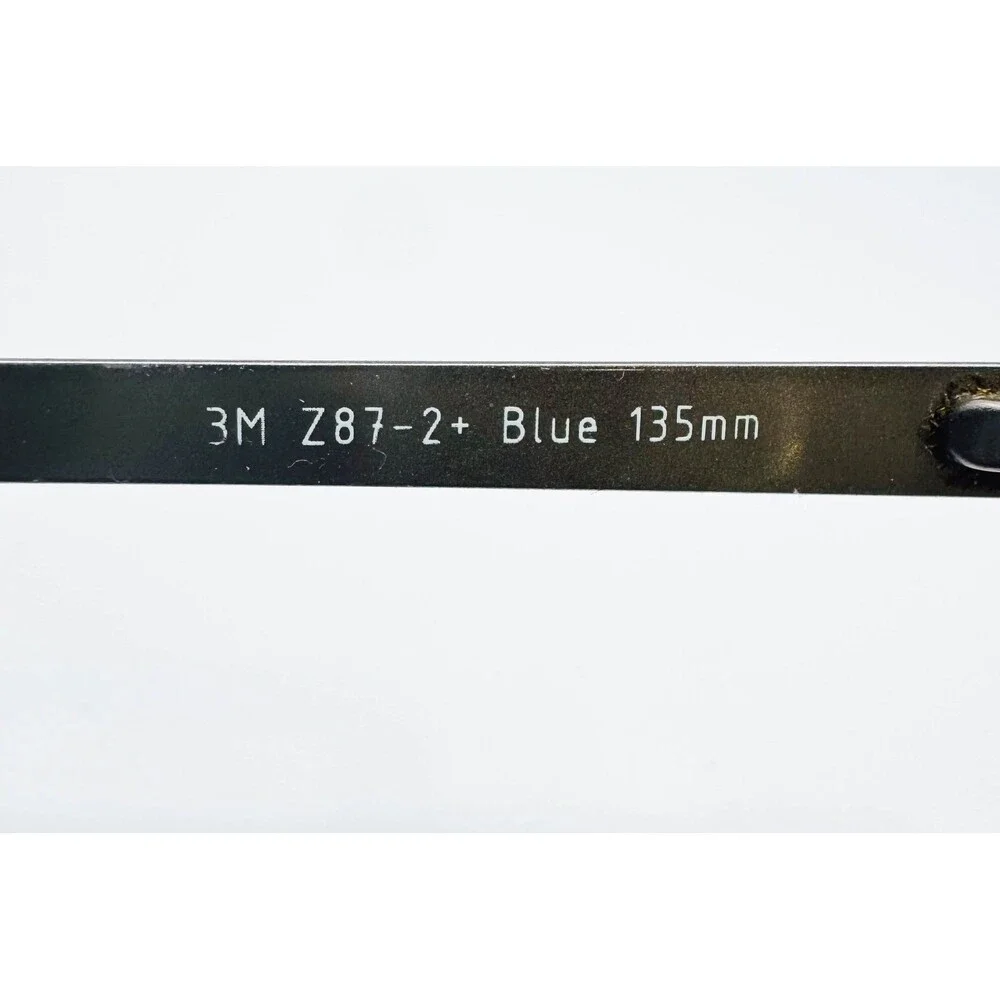 3M Attitude 4 Safety Glasses Mens Blue Z87-2+ Semi-Rimless Metal Frame 135mm